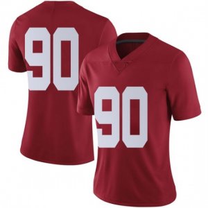 NCAA Women's Alabama Crimson Tide #90 Stephon Wynn Jr. Stitched College Nike Authentic No Name Crimson Football Jersey AX17Z08ZG